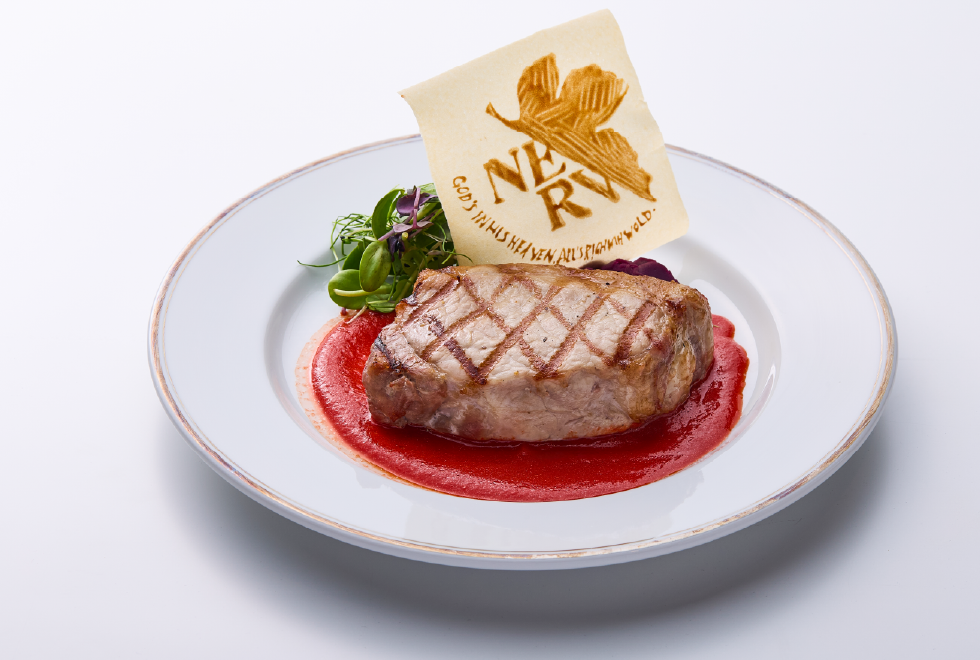 竜神豚のステーキ赤い海のソース